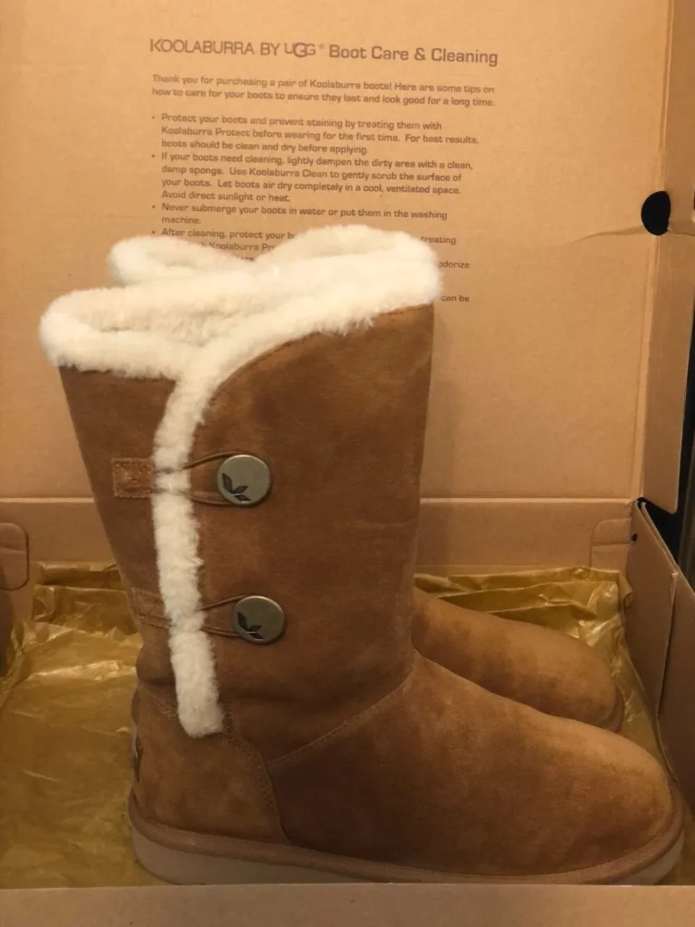 Koolaburra by Ugg Kinslei Tall Chestnut Suede Boots Size 7